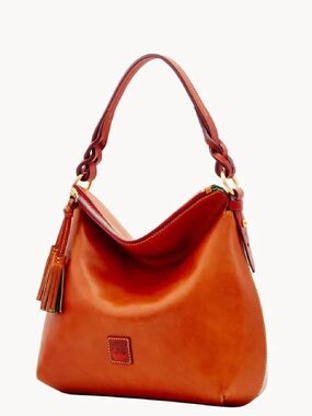 Dooney & Bourke Cognac Leather Hobo with Braided Strap